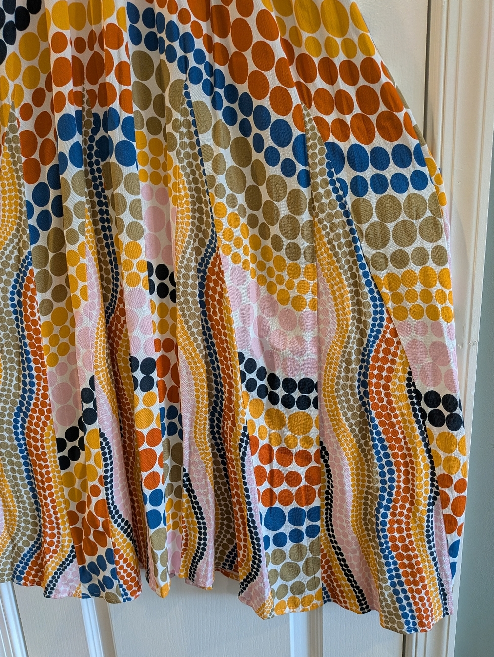 Anthropologie The Odells Dot-Printed Maxi Dress Polka Dot Maximalism Size XSP - Picture 14 of 16